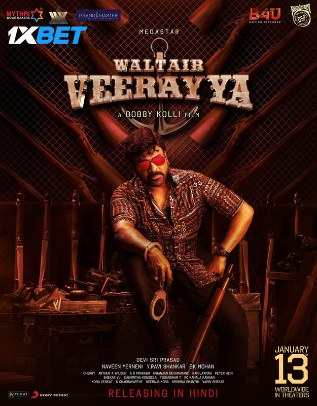 Download Waltair Veerayya 2023 WEB-DL Hindi Cleaned 1080p | 720p | 480p [450MB]