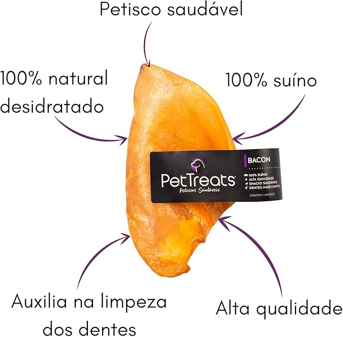 Petisco natural PetTreats sabor bacon