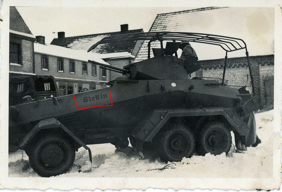 Panzerspähwagen Panzer Tank 6 Rad Schrift Stetti
