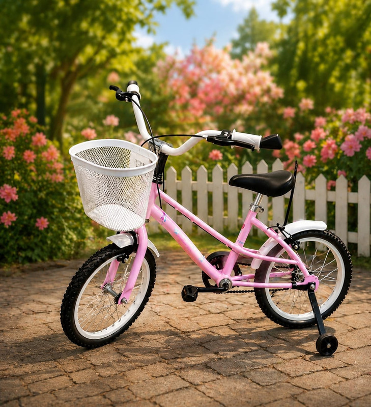 Bicicleta R 16 Color Rosa con Rueditas