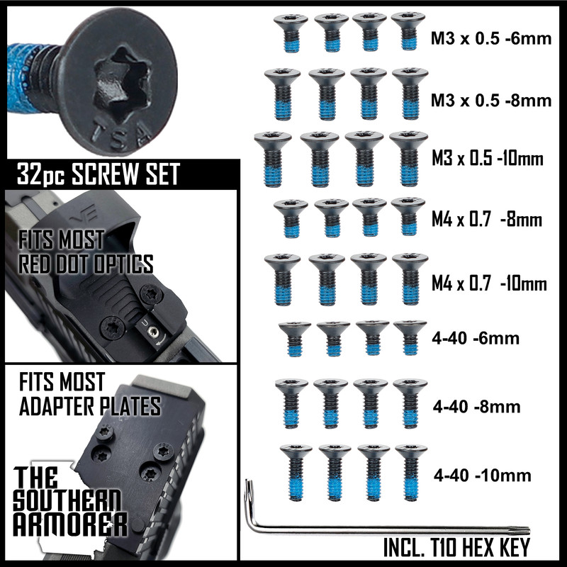 TSA Screw Set for Red Dots & Adapter Plates