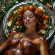 Garden wedding wom served Redhair 0 90