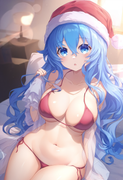 1girl, yoshino (date a live), aged down, blue eyes, blue hair, large breasts, sa s-2456454153