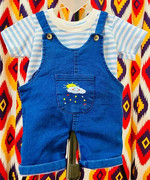 Baby Ramper Cotton Denim Set - Side View