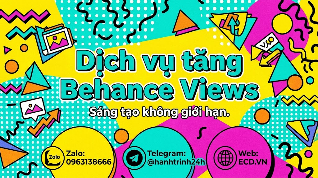dịch vụ tăng behance views giá rẻ portfolio behance