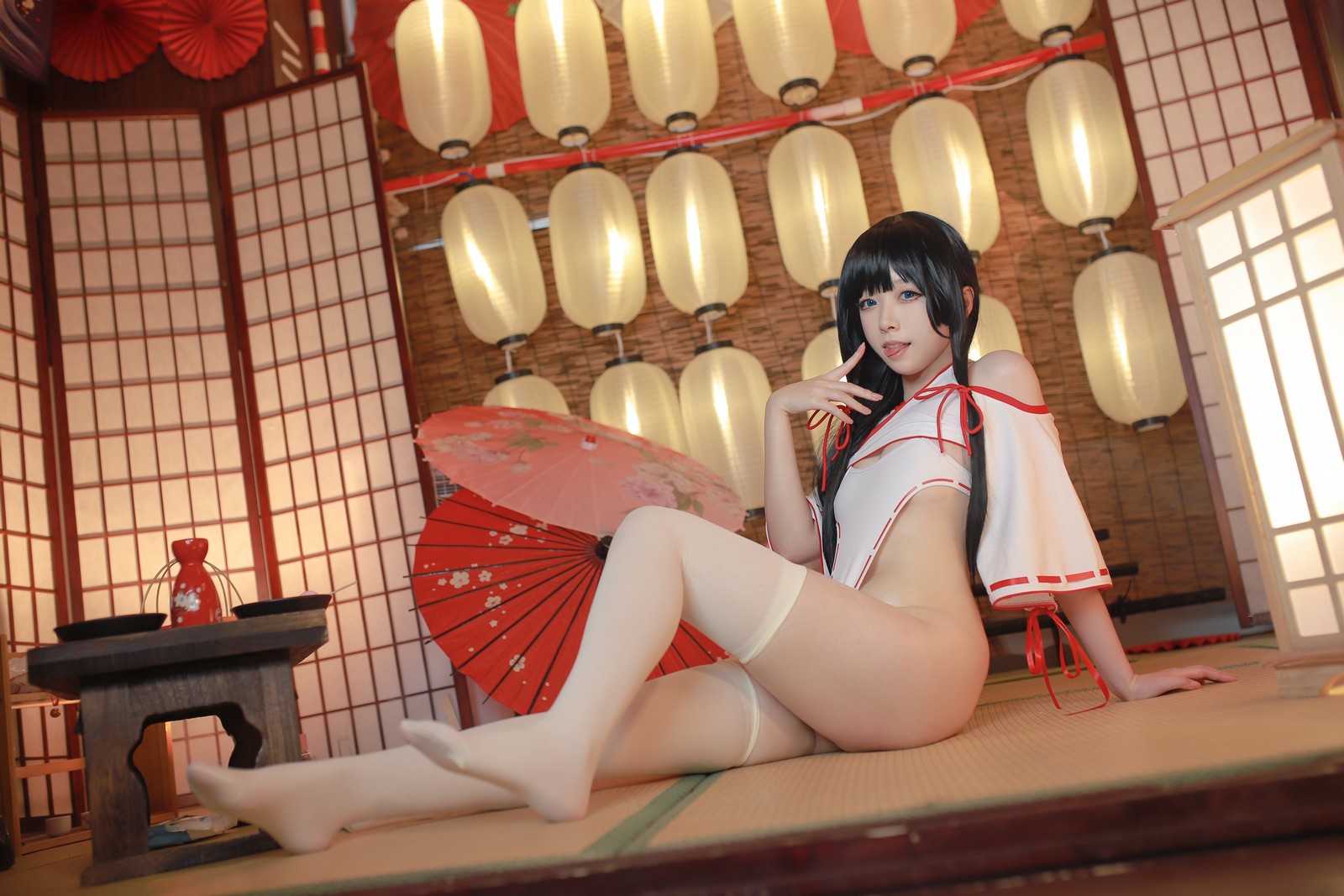 朝霧愛 – ビッチ巫女 Cosplay 高清写真（31P-305.1M）反差主题插图1