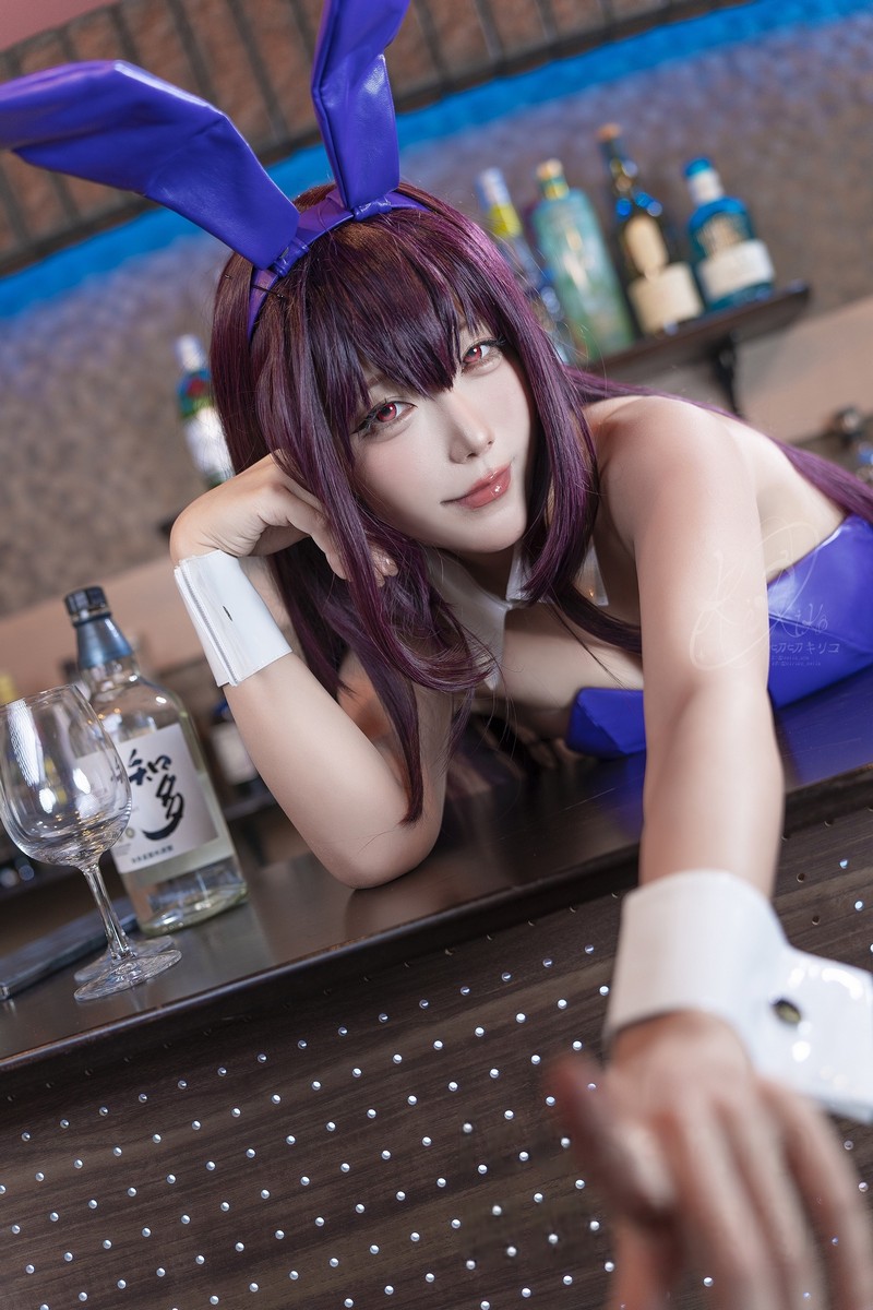 切切Celia 斯卡哈兔女郎 Scathach Bunny Cosplay 高清写真 36P插图6