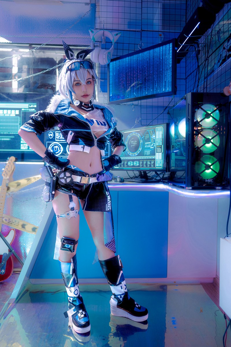Joyce Lin2x Silver Wolf Cosplay Honkai Star Rail 高清图集 61P插图