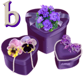 Corazones Color  Violeta B
