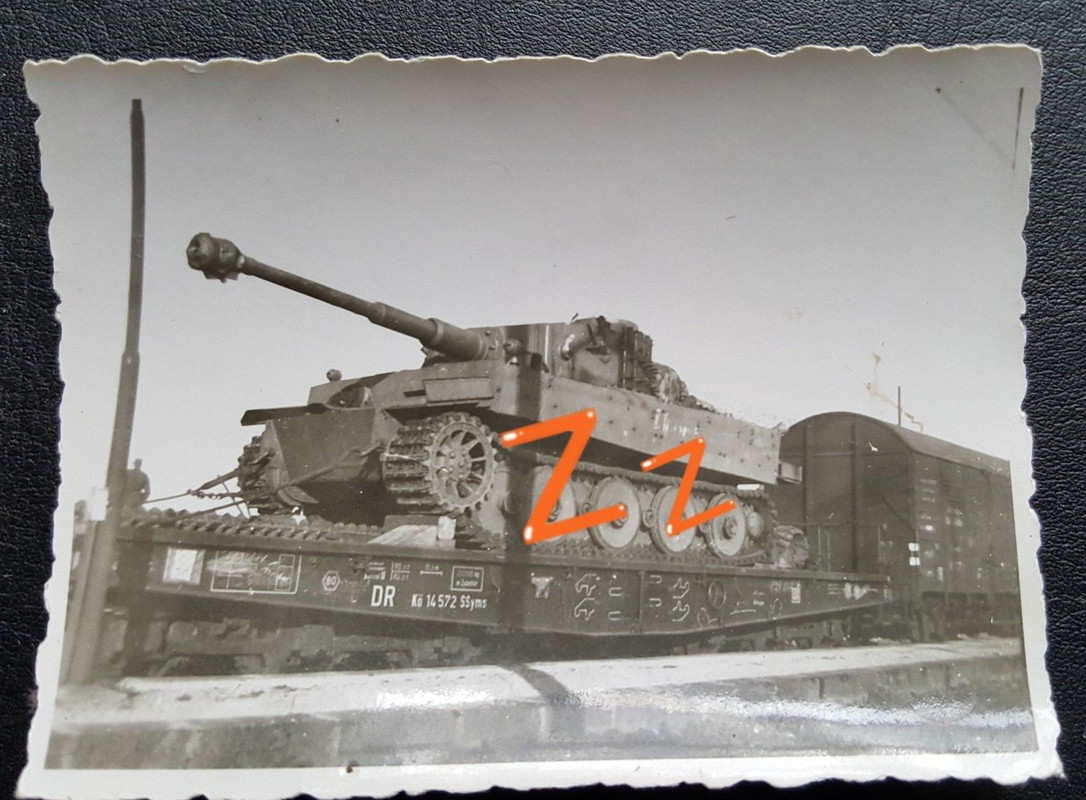 Tiger Panzer VI Foto auf Bahntransport