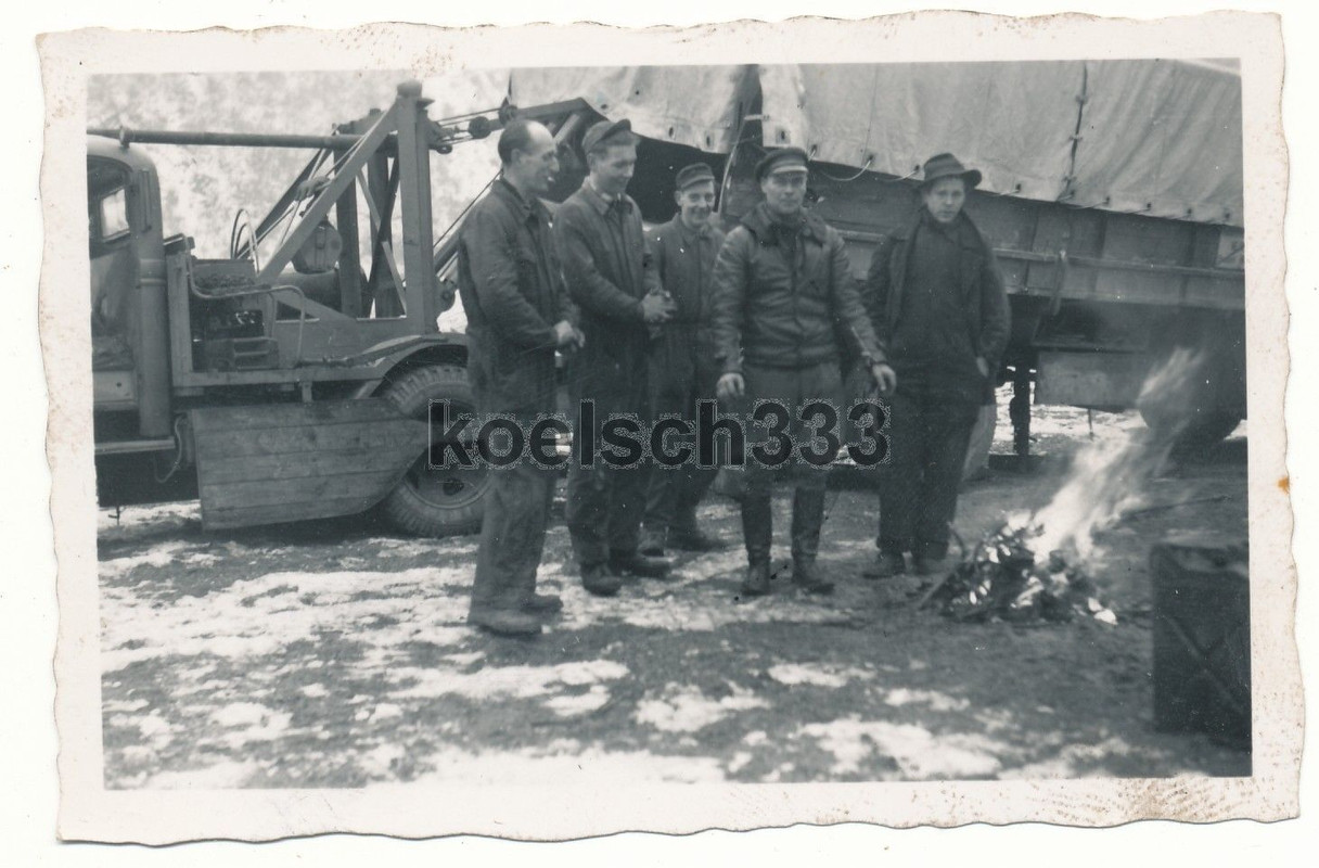 Foto Kranwagen LKW Anhänger Instandsetzung Absch