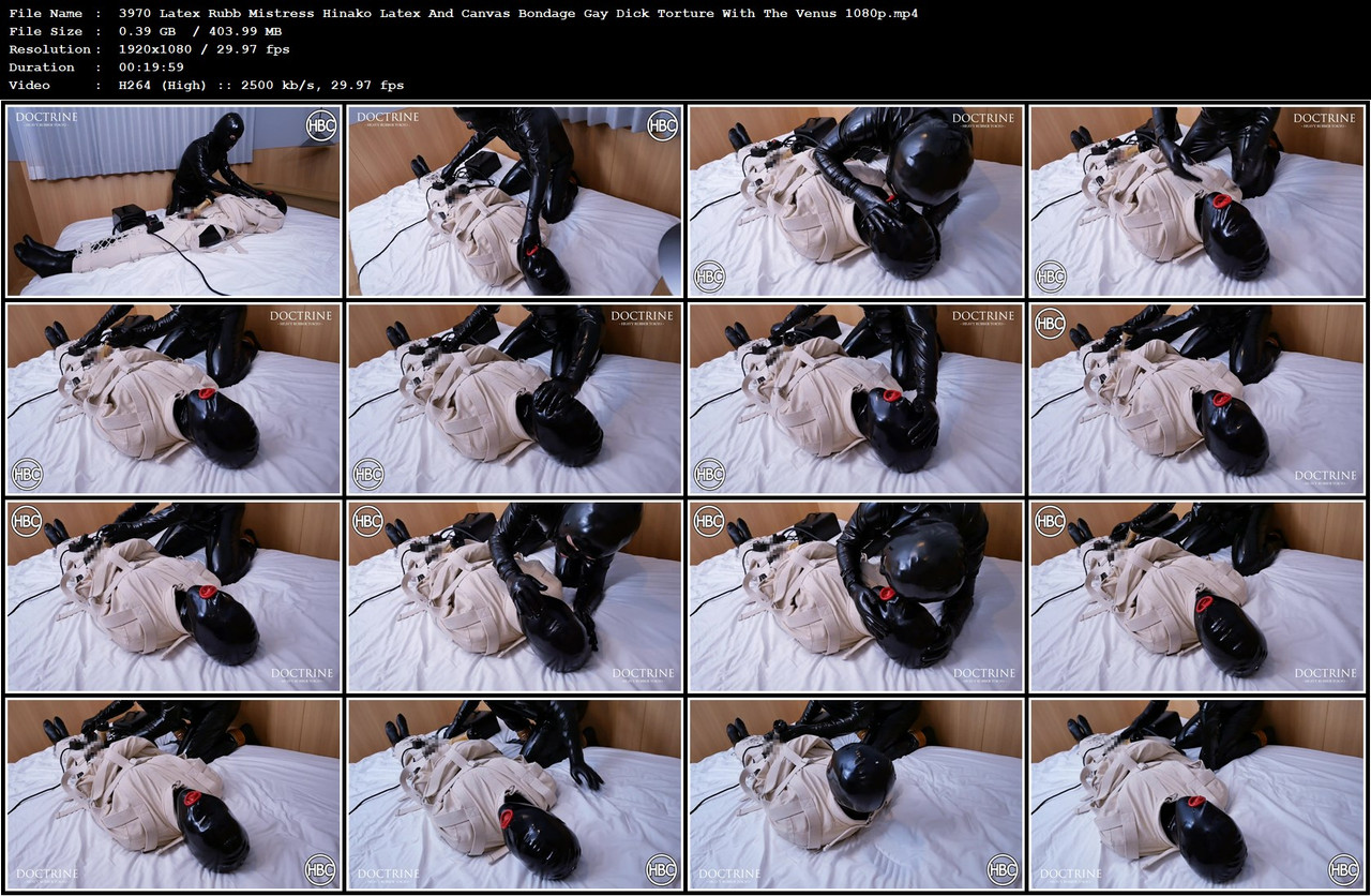 3970 Latex Rubb Mistress Hinako Latex And Canvas Bondage Gay Dick Torture With The Venus 1080p mp4