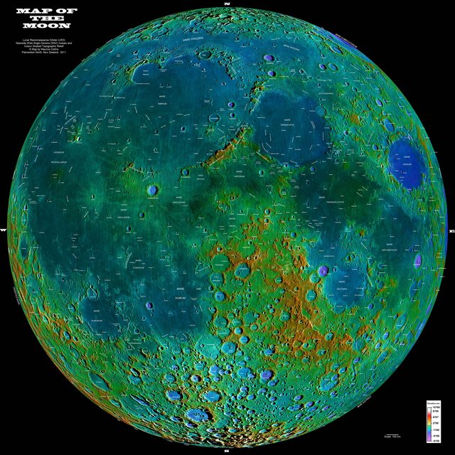 miniatura Maurice Collins' Nearside Moon Map