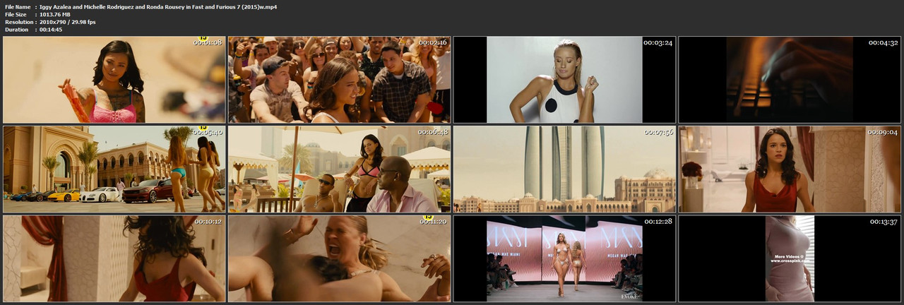 Iggy Azalea and Michelle Rodriguez and Ronda Rousey in Fast and Furious 7 (2015)w.mp4