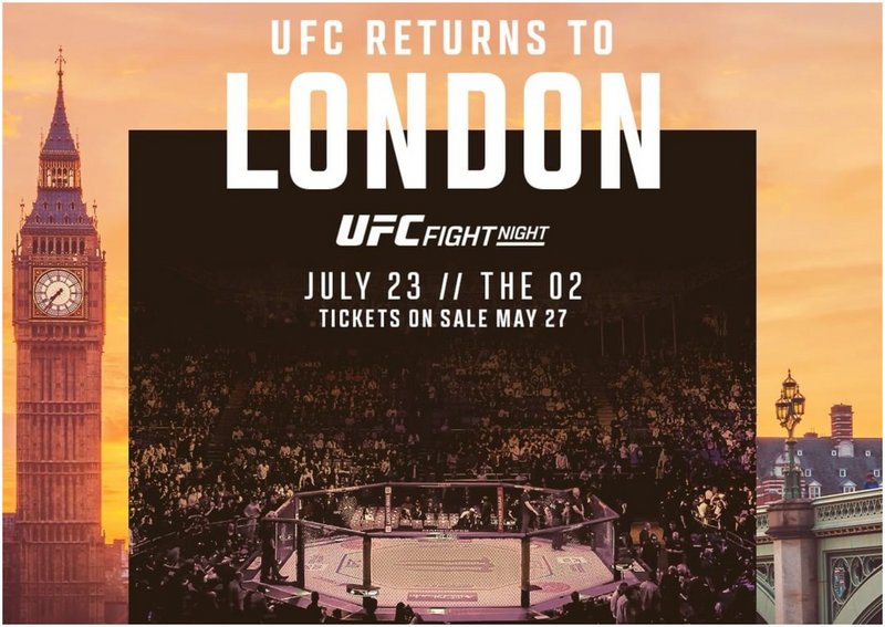 UFC се завръщат в Лондон в края на юли