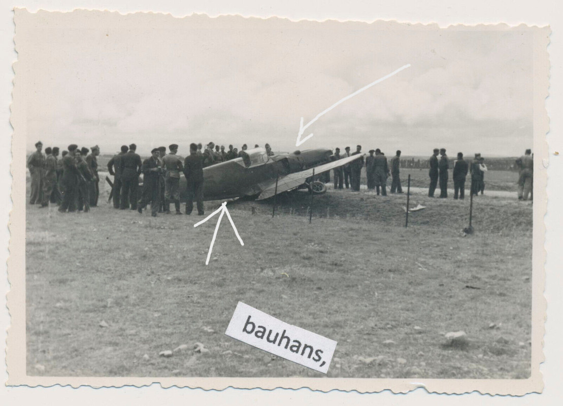 Foto Legion Condor S-88, aus Nachlass , Flugzeug Bf 109, Schrott,Kennung (994a)