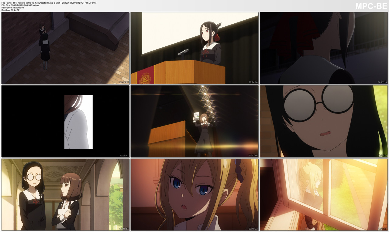 [HR] Kaguya-sama wa Kokurasetai ! Love is War - S02E06 [1080p HEVC] HR-MF.mkv_thumbs