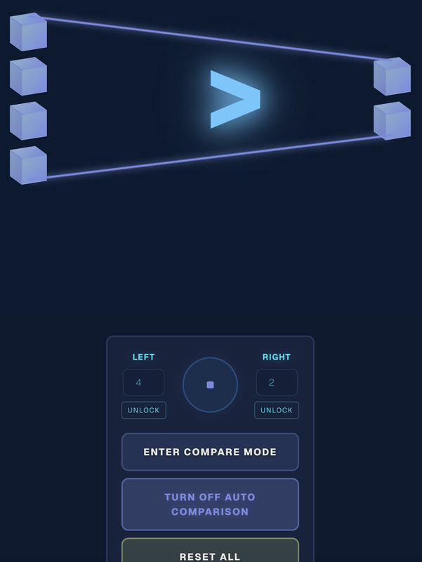 Comparator "Greater Than, Less Than Widget"