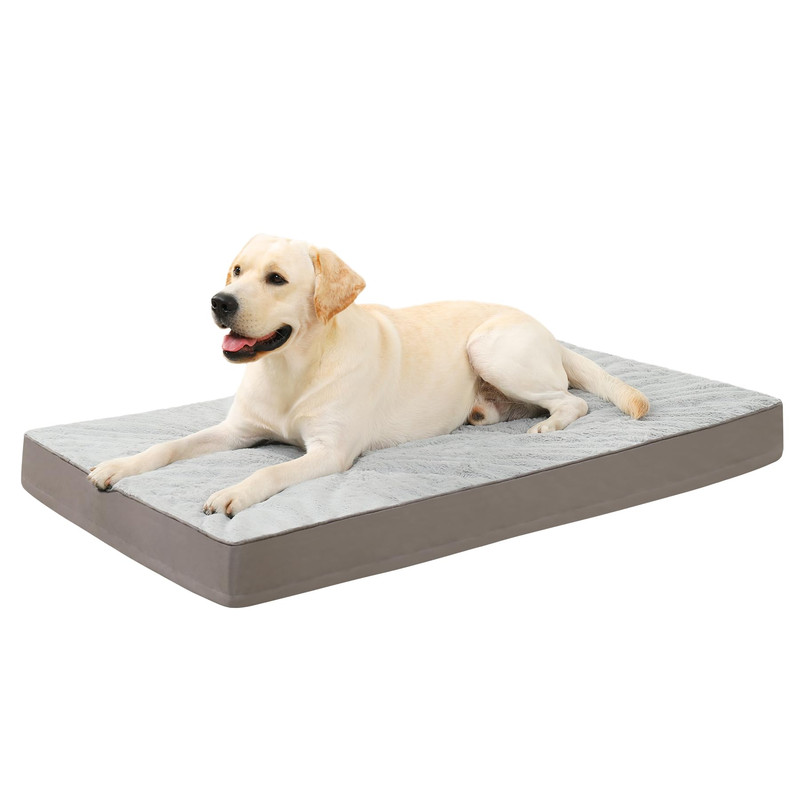 KSIIA Orthopedic Waterproof Dog Crate Bed with Removable Cover