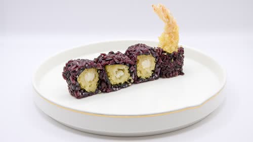 557. Ura nero ebi tempura - 4 pezzi