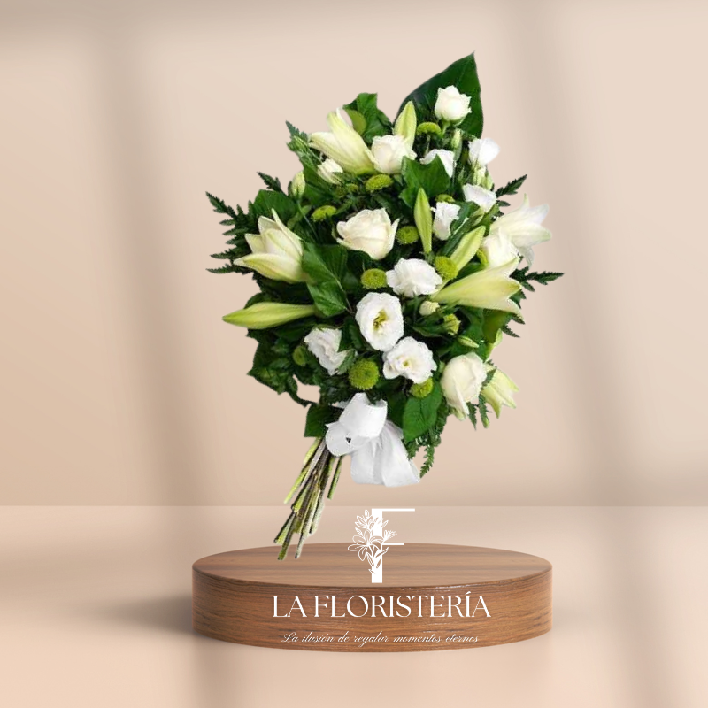 Ramo de Cara Rosas Blancas Y Lilium