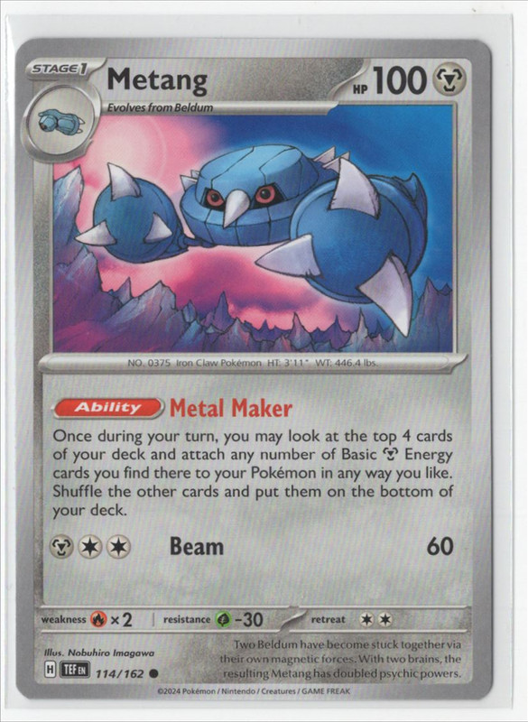 Pokemon Temporal Forces - 114/162 Metang - Picture 1 of 1