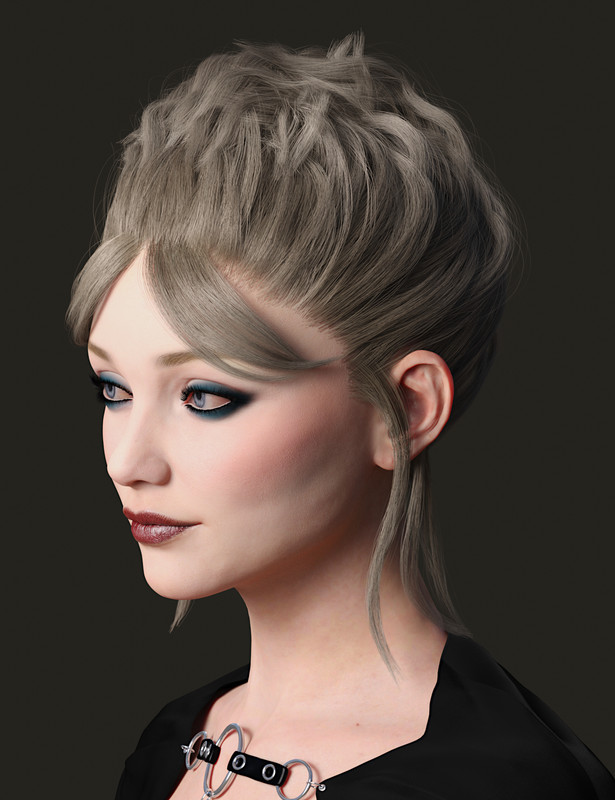 Messy Goth Updo for Genesis 8 and 8.1 Females