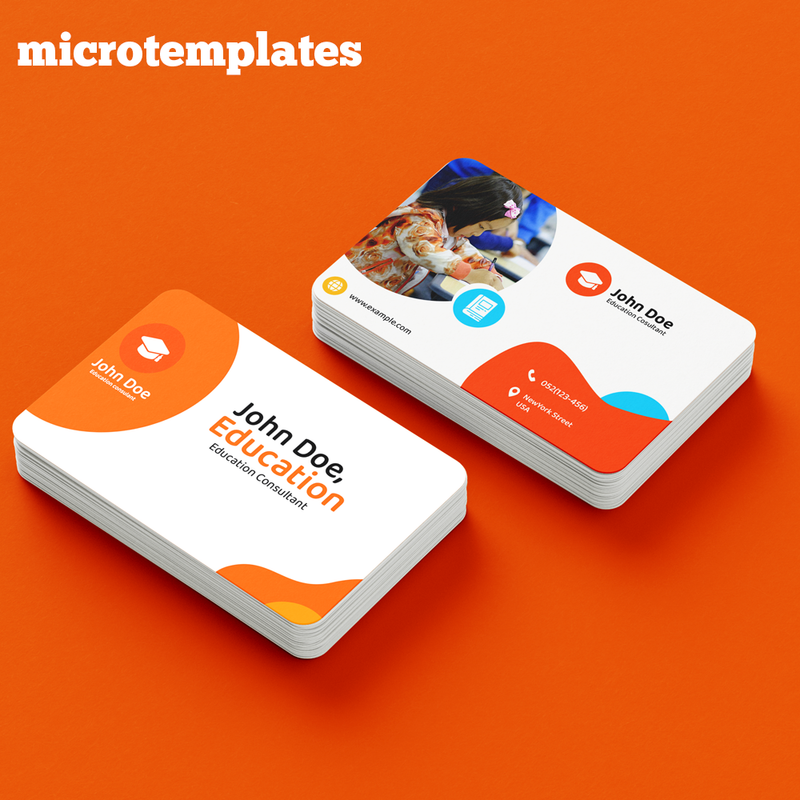 Free Customizable Education Business Card Templates