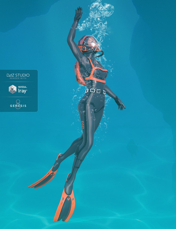 High Tech Scuba Diver for Genesis 8 Female(s)