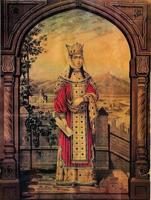 Peinture de la reine-mère des Quatre Vallées.