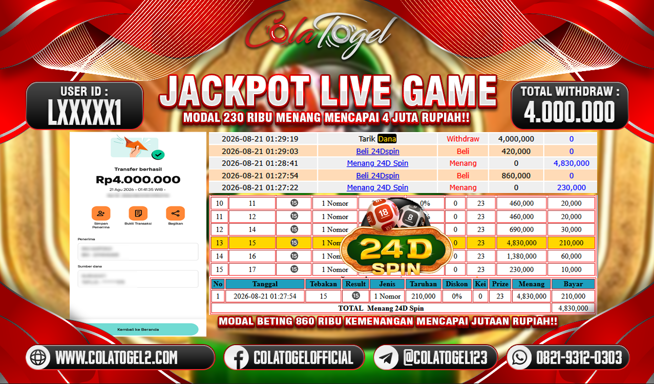 JACKPOT LIVE GAME!!