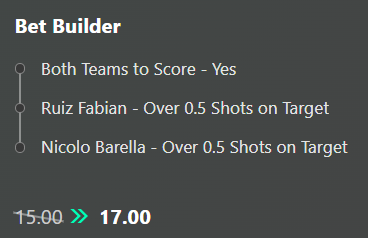 Spain v Italy Bet
