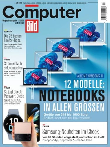 Cover: Computer Bild Magazin No 17 vom 12 August 2022