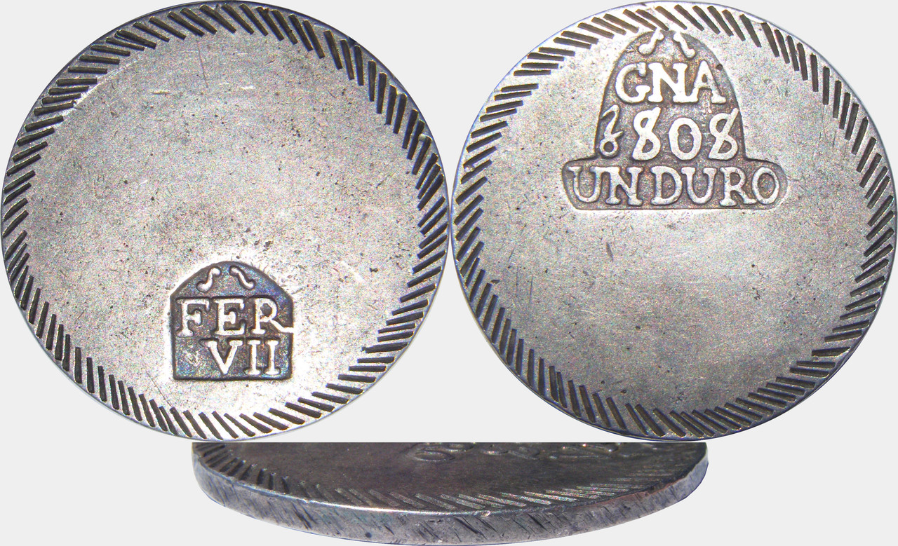 1 Duro 1808. Fernando VII. Gerona 8-R-Fernando-VII-1808-Geronag