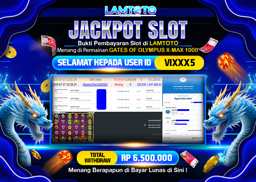 BUKTI JACKPOT LUNAS LAMTOTO