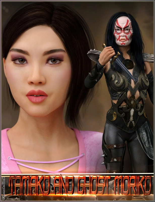 EJ Tamako And Ghost Moriko HD For Genesis 8 Female