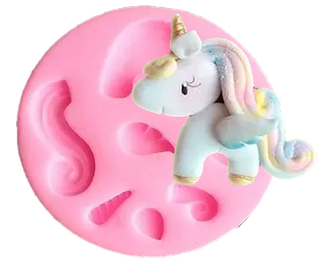 Molde silicona Pony Unicornio con alas N2 decorar tortas fondant pasta