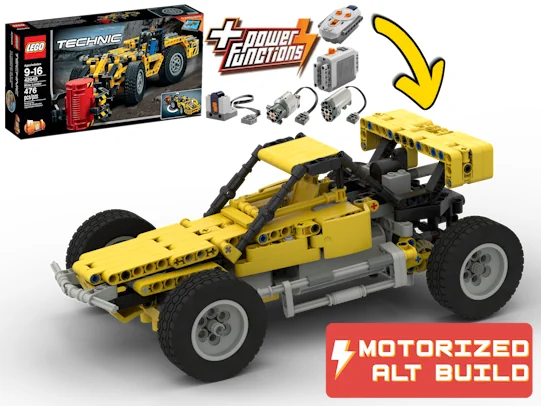 Motorized LEGO Technic alternate model using Power Functions or Control+