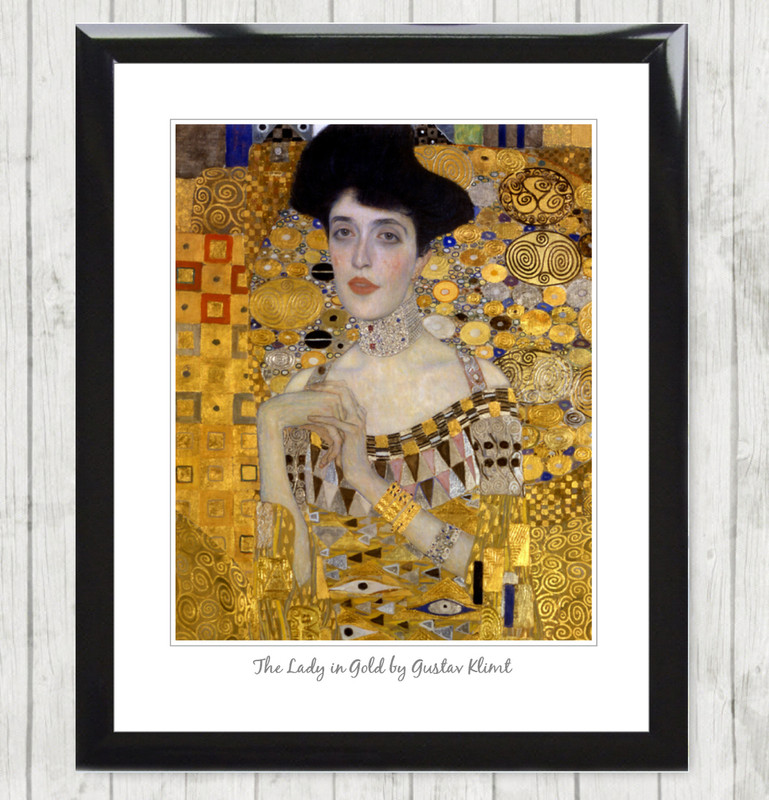 Lady in Gold by Gustav Klimt Framed art print . Also The Kiss, Golden ...