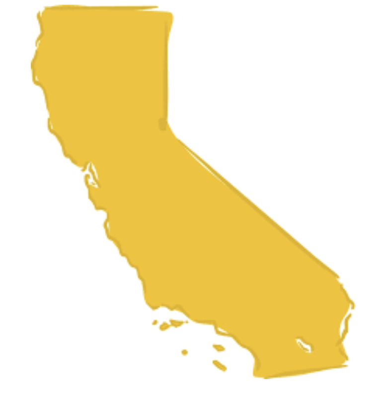 The shape of the state California