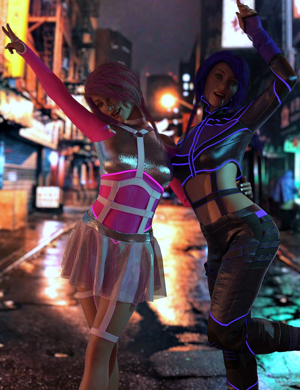 dForce CyberGirl Outfits for Genesis 8 Females dForce CyberGirl Outfits for Genesis 8 Females