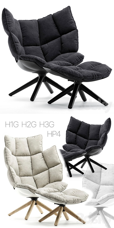 Armchair B&B Italia Husk (H1G H2G H3G HP4)