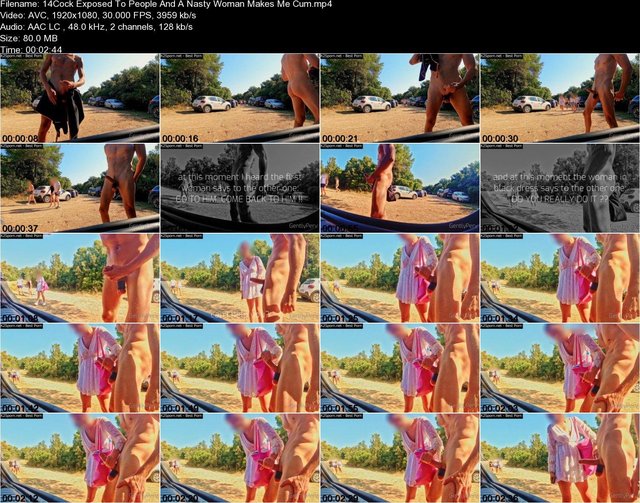 Stranger Jerks Off Exhibitionist's Cock Near The Beach 2