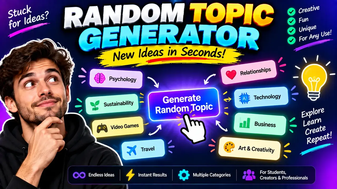 Free Random Topic Generator – Get Fresh Writing Ideas
