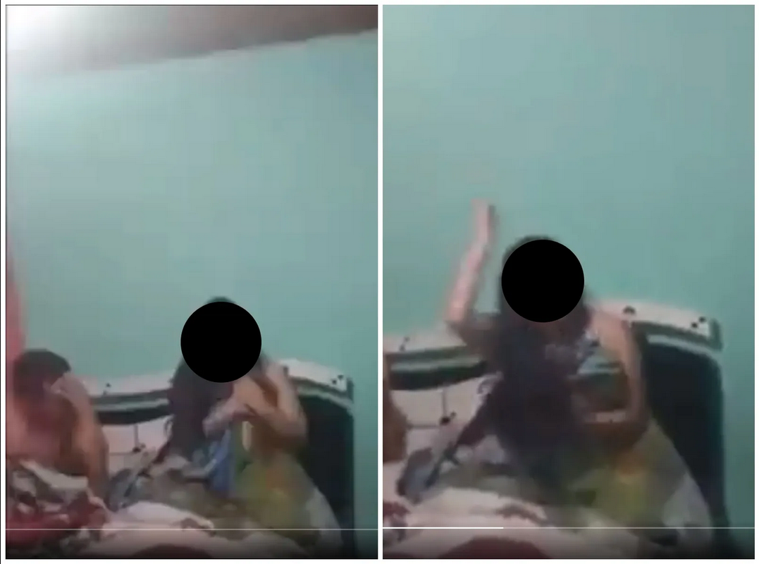 Cacha a su esposa con su amante y ella le reclama por llegar antes (Video viral)