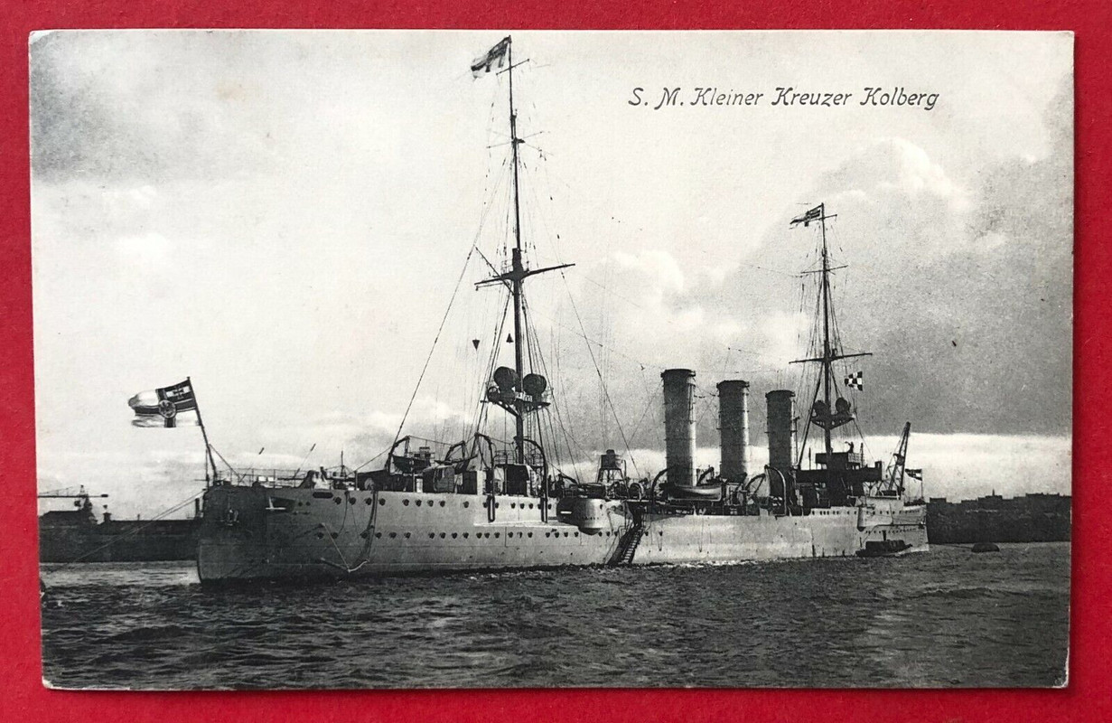AK Kaiserliche Kriegsmarine 1. WK S. M. Kleiner Kreuzer Kolberg ( 97296
