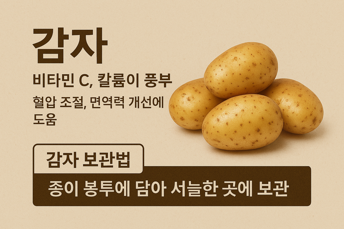 감자의 영양소와 보관 팁