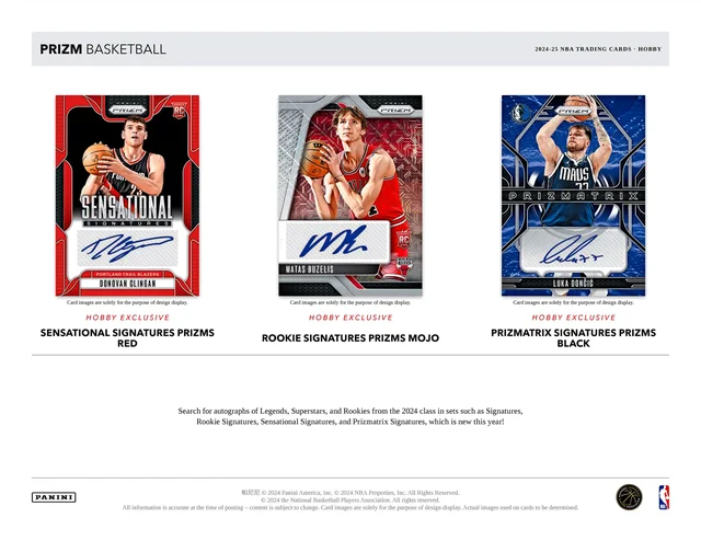 FICHE] 2024-25 PANINI PRIZM - Basketball Trading Cards