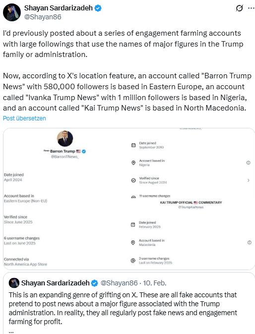 Top MAGA-Konten sind Fake