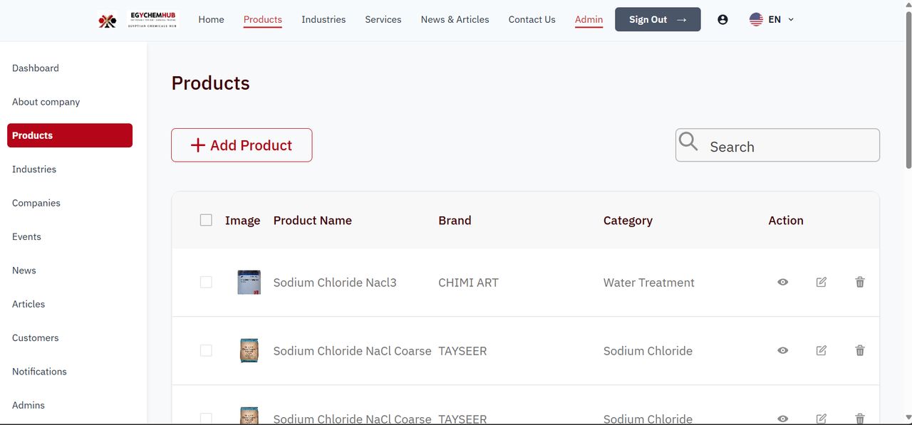 EGY CHEM HUB feature 6 screenshot - Web project